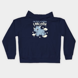 Rhino chubby unicorn Kids Hoodie